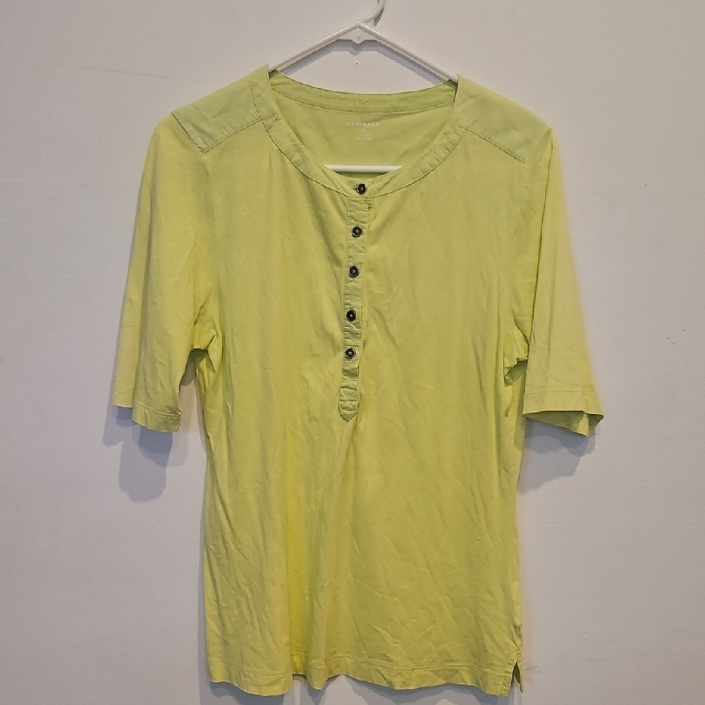 Lands' End Lemon Short Sleeve Tee